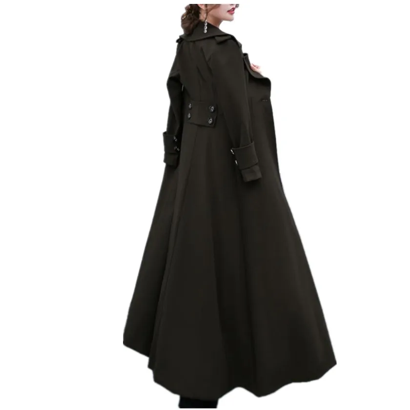 fashion x-long trench coat women slim autumn winter new arrival outerwear