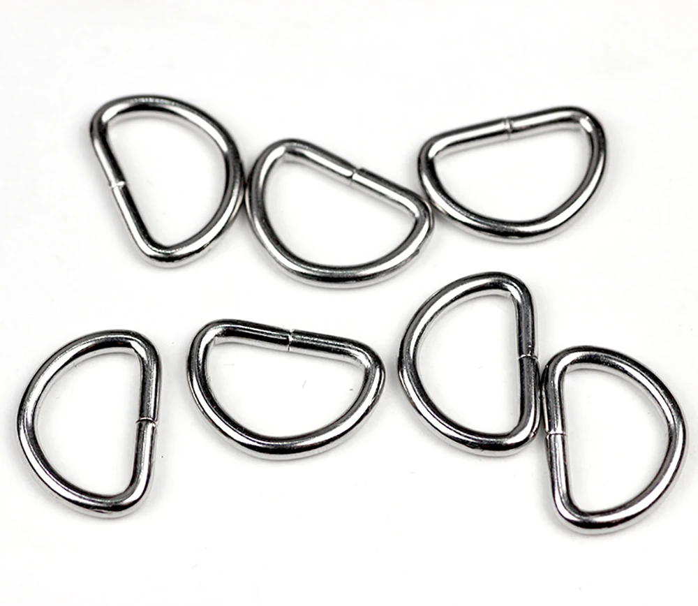 (10 pieces/lot) 20 mm Metal D-Shaped Buckle Luggage  D Rings Semicircle Button Bags Mountaineering Backpack Accessories