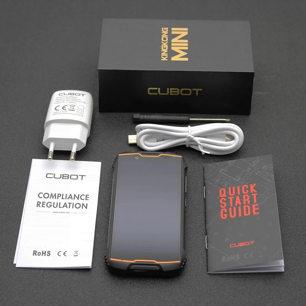 Cubot-Kingkong Mini 2 4 'telefone móvel robusto, Android 10, Dual Sim, 4G, 3000mAh, 3GB + 32GB, Câmera 13MP, Face ID, telefone inteligente