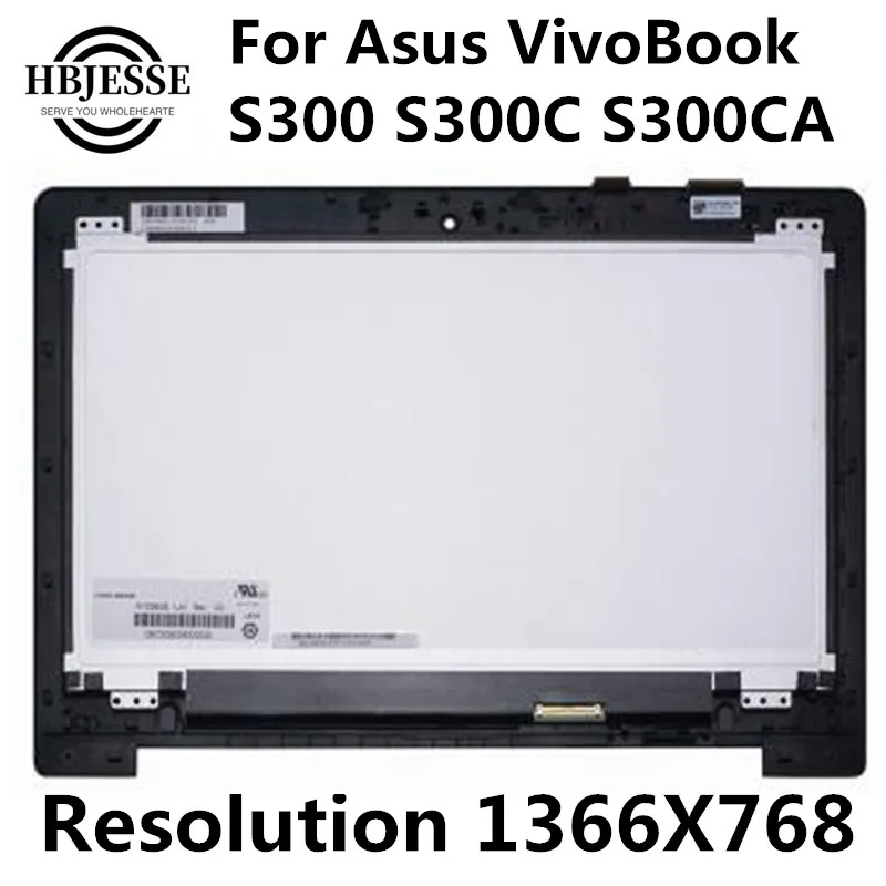 

Original 13.3" Touch LCD Assembly Screen Digitizer HD 1366X768 N133BGE-L41 Rev.C with Frame For Asus VivoBook S300 S300C S300CA