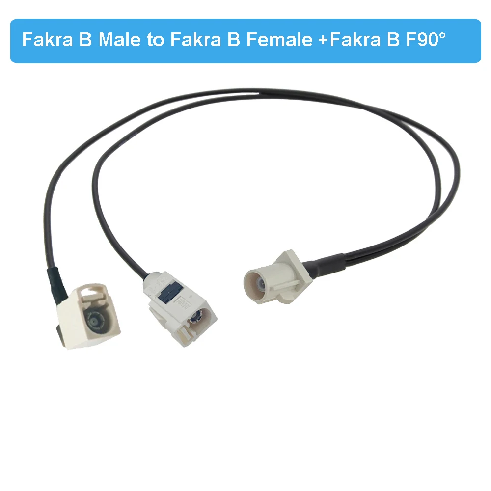 1M 2M 5M 7M Fakra B Splitter Cable Male to Female 1 to 2 Y Type Splitter Navigation GPS Antenna Extension Cord RF Coaxial Cable