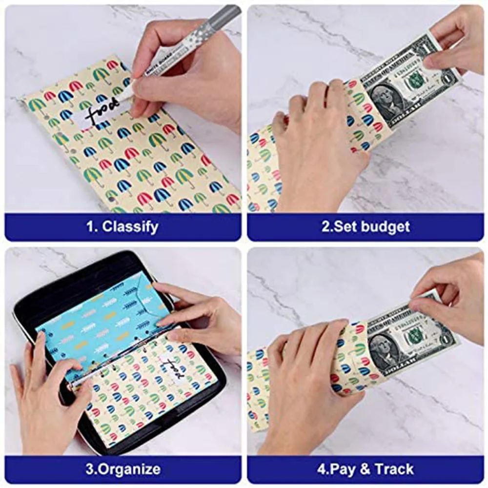 Cassa Budget busta portafoglio sistema Budget fogli buste raccoglitore Notebook per Budget e denaro per moda donna ragazze