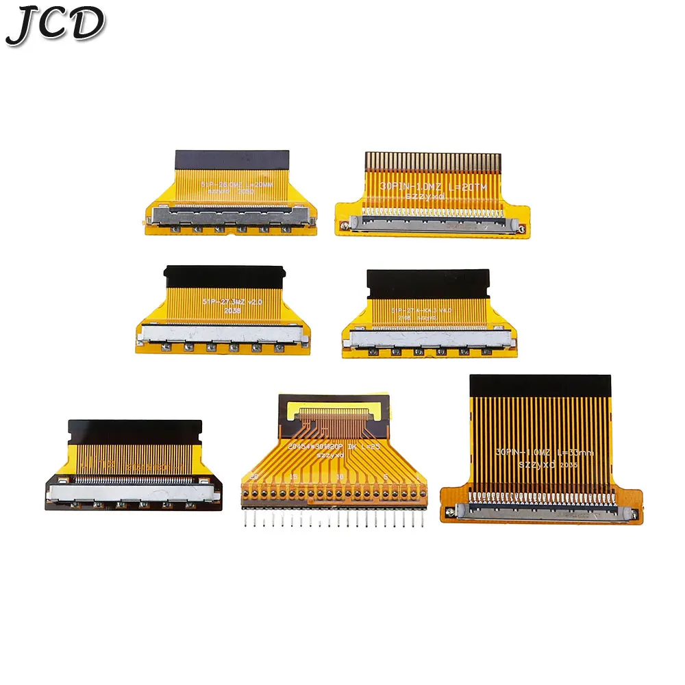 JCD 1pcs LVDS LCD screen Flexible flat cable Adapter board 30pin 51pin pitch 1.0mm 0.5mm FPC flat cable EDP Adapter Board