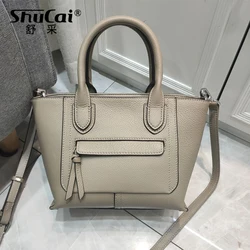 Borsa a tracolla in vera pelle elegante moda nappa borsa a tracolla femminile grande capacità semplice Casual borsa a tracolla da donna nuovo