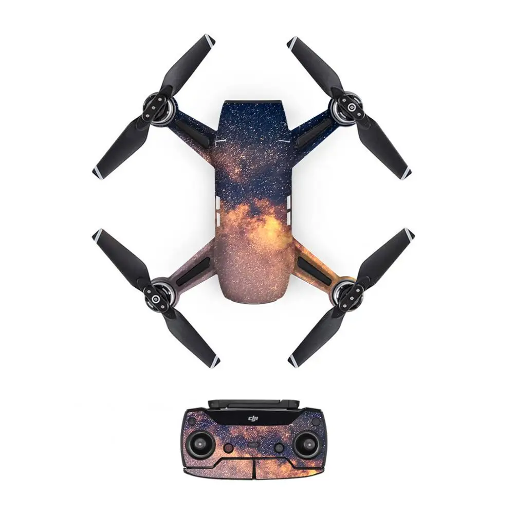 Scenery Style Decal PVC Skin Sticker For DJI Spark Drone + Remote Controllers + 3 Batteries Protection Film Cover