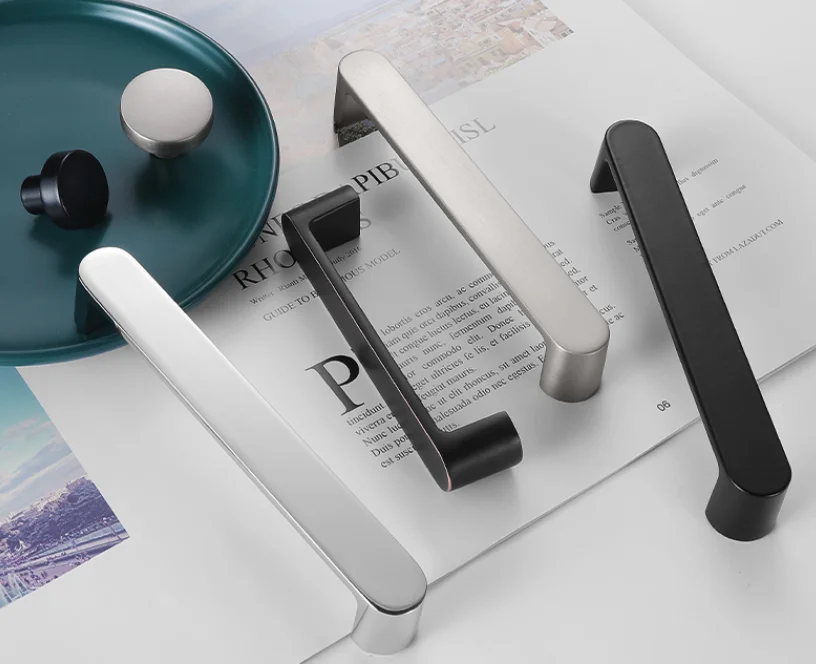 Modern Kitchen Cabinet Door Handles Knobs Brushed Nickel Drawer Pull Handle Dresser black Knob Cupboard Hardware