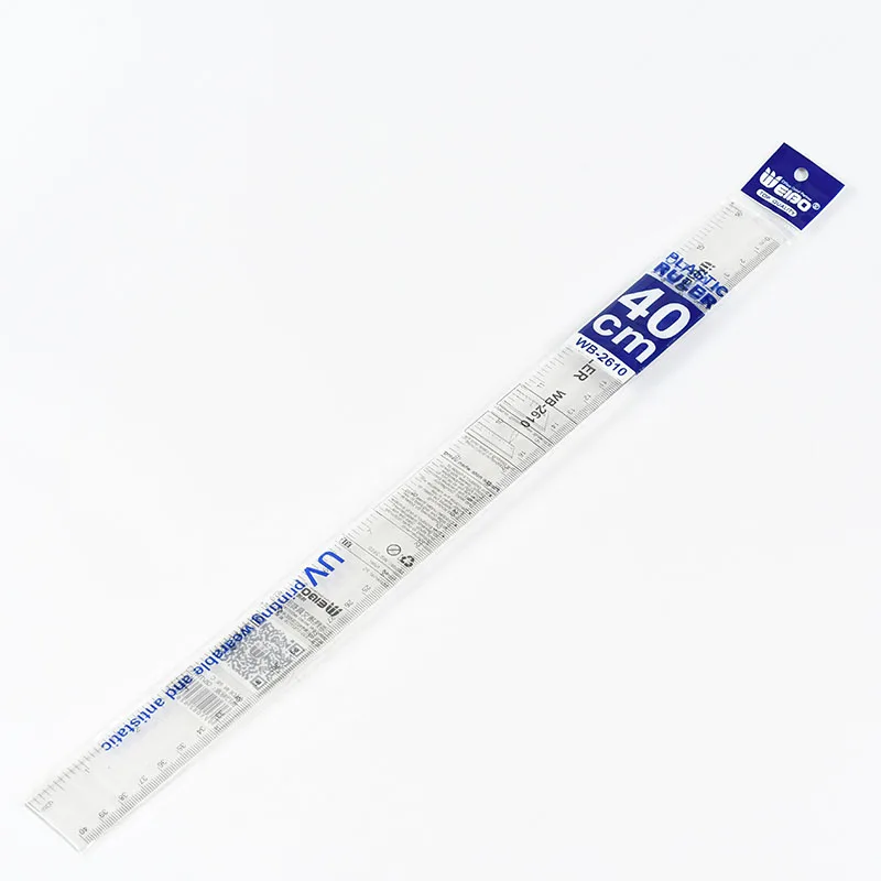 1pcs Simple Style40cmTransparent Acrylic Ruler Simple Ruler Square Ruler Cute Stationery Drawing Supplies students Supply