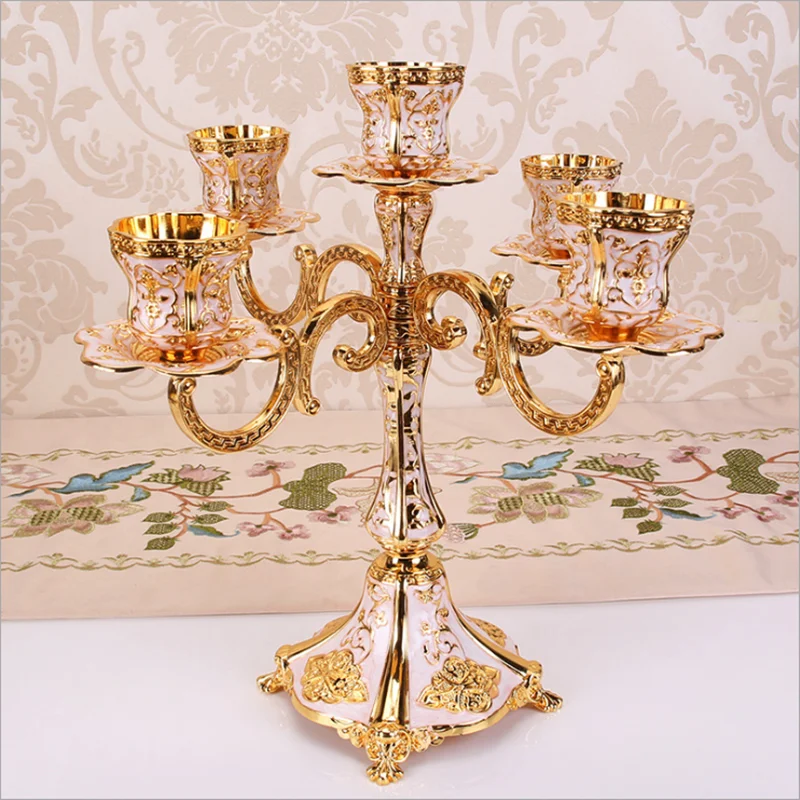 

IGBBOVE Metal Candle Holders Design Candlestick Luxury Tabletop Stand Wedding Centerpieces Candelabra For Home Decor Candelabrum