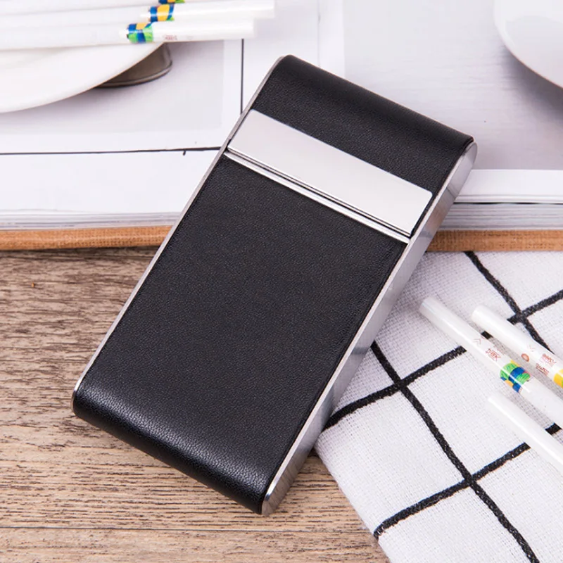 20 Slim Cigarettes PU Leather Cigarette Case Vintage Classic Magnetic Button Women Cigarette Boxes Men\'s cigarette holder