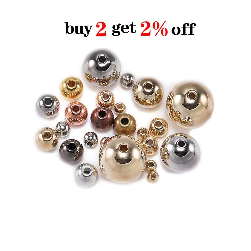 30-100pcs/lot 3 4 5 6 8 mm  With Hole CCB Bead Round Seed Loose Spacer Beads For Jewelry Making Supplies Accessories DIY image 2