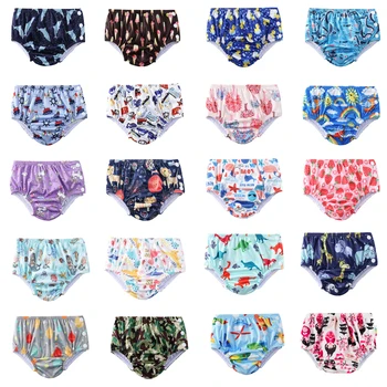 【Babyland】Baby Wiederverwendbare 9 teile/los Schwimmen Windeln Jungen & Mädchen Cartoon Bademode Kinder Sommer Schwimmen Windel Hosen Baby Windel