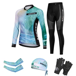 2023 donne ciclismo Jersey pantaloni kit Bicicleta abbigliamento manica lunga Mtb Roupas Femininas attrezzatura per biciclette Ropa Deportiva Mujer