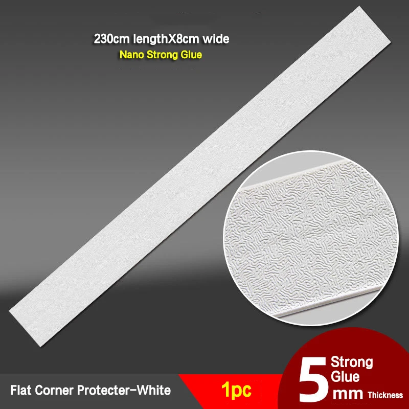 2.3mx8cmx5mm XPE Foam Self Adhered Flat Corner Protecter, Skirting Line, Line Edge, Door Frame, Waist Line, 3D Foam Line.