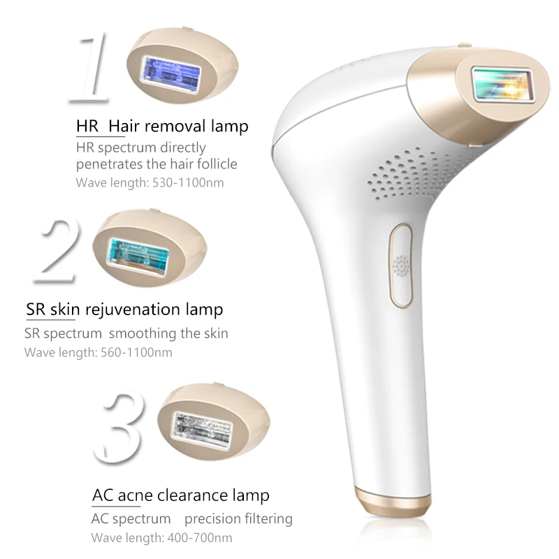 Laser Hair Removal Device لايزر ازالة الشعر IPL Electric Lazer Bikini Hair Permanent for Women Men Body Hair Remove Machine