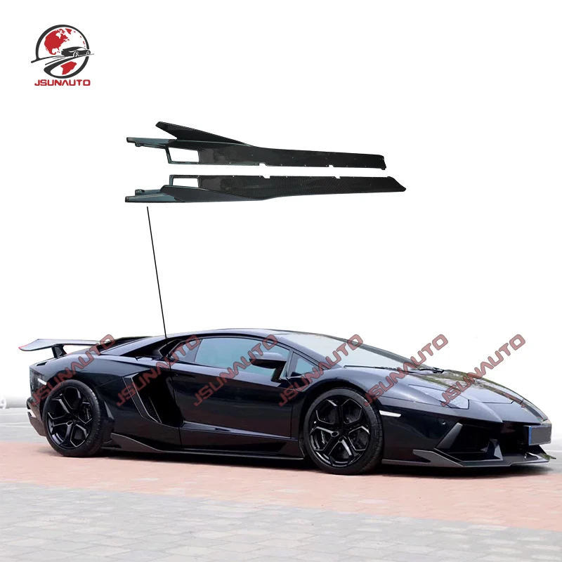 Fit For Lambor Aventador LP700 Carbon Fiber Side Skirts For LP700 2011-2016 RZ Style Car Accessories