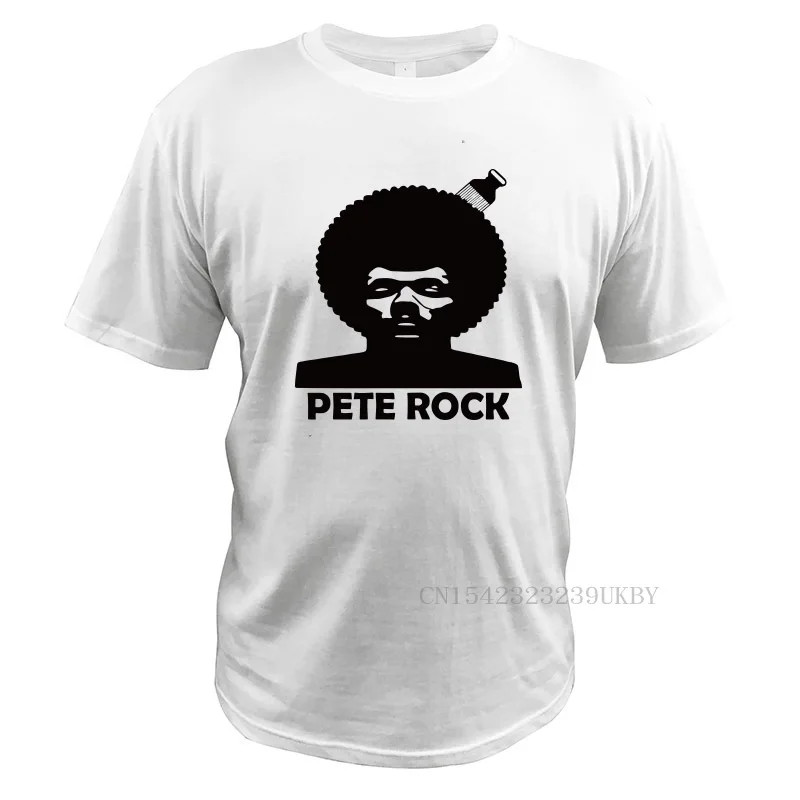 Pete Rock Afro T Shirt DJ Rapper Tshirt EU Size 100% Cotton Crew Neck Basic Tops