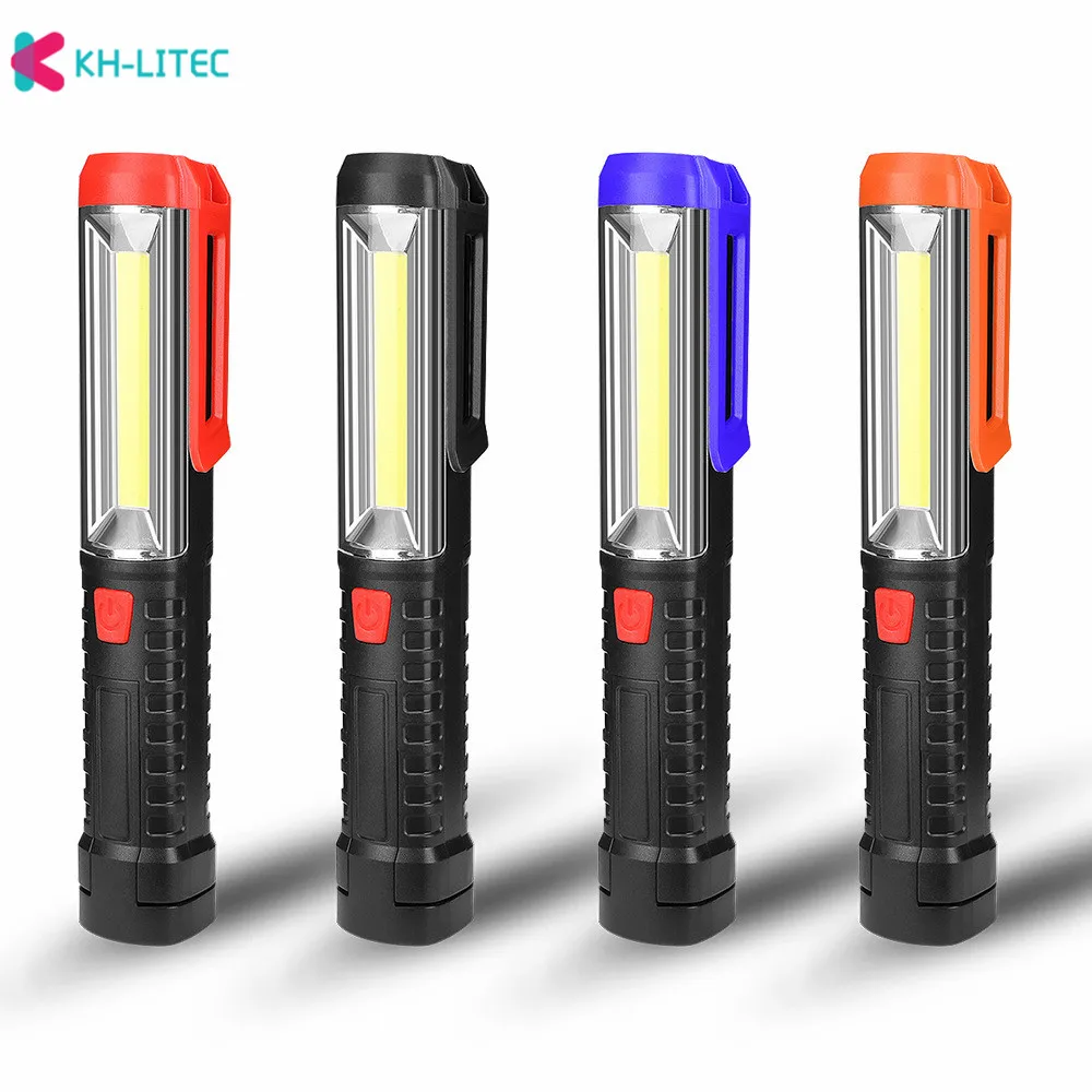 3800 LM COB LED Portable Lantern 1 Mode Flashlight Torch Lighting Magnet Adjustable Work Light By 3*AA Camping Working Lamp