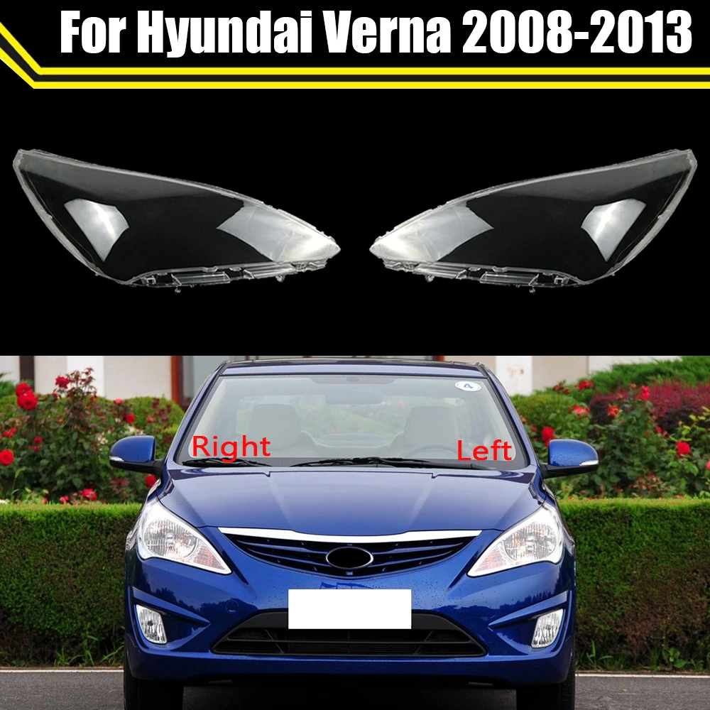 

Car Headlight Cover Transparent Lampshade Headlight Shell Headlamp Clear Mask Head Light Lens Caps For Hyundai Verna 2008~2013