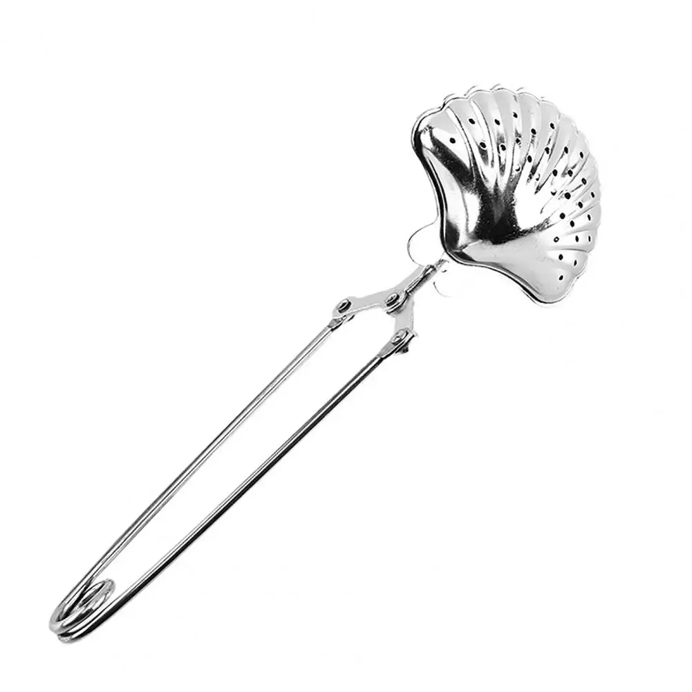 Bulan Berbentuk Stainless Steel Teh Saringan Mesh Dapat Digunakan Kembali Filter Infuser Menjepit