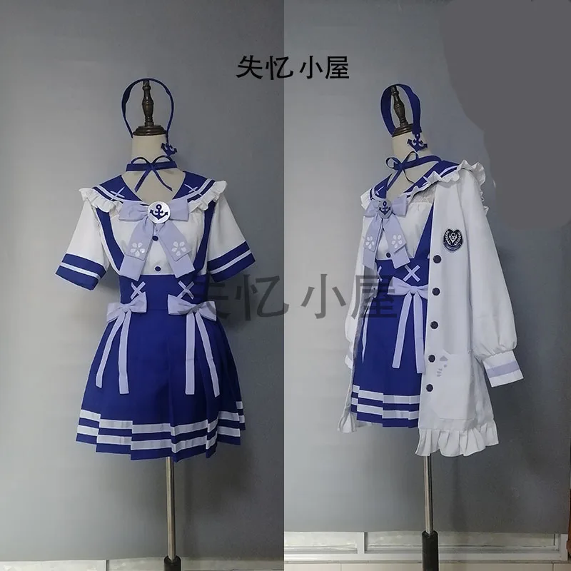 Anime Minato Aqua SJ School Uniform Dress Cute Suit Any Size Cosplay Costume Women 110