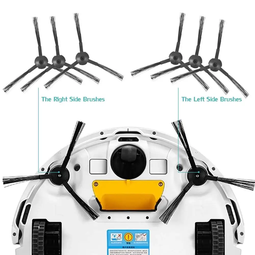 Cepillo lateral para chuwi ilife v5s life v5 pro x5 V3L V5 V3S V3S pro V50 piezas de aspiradora robótica