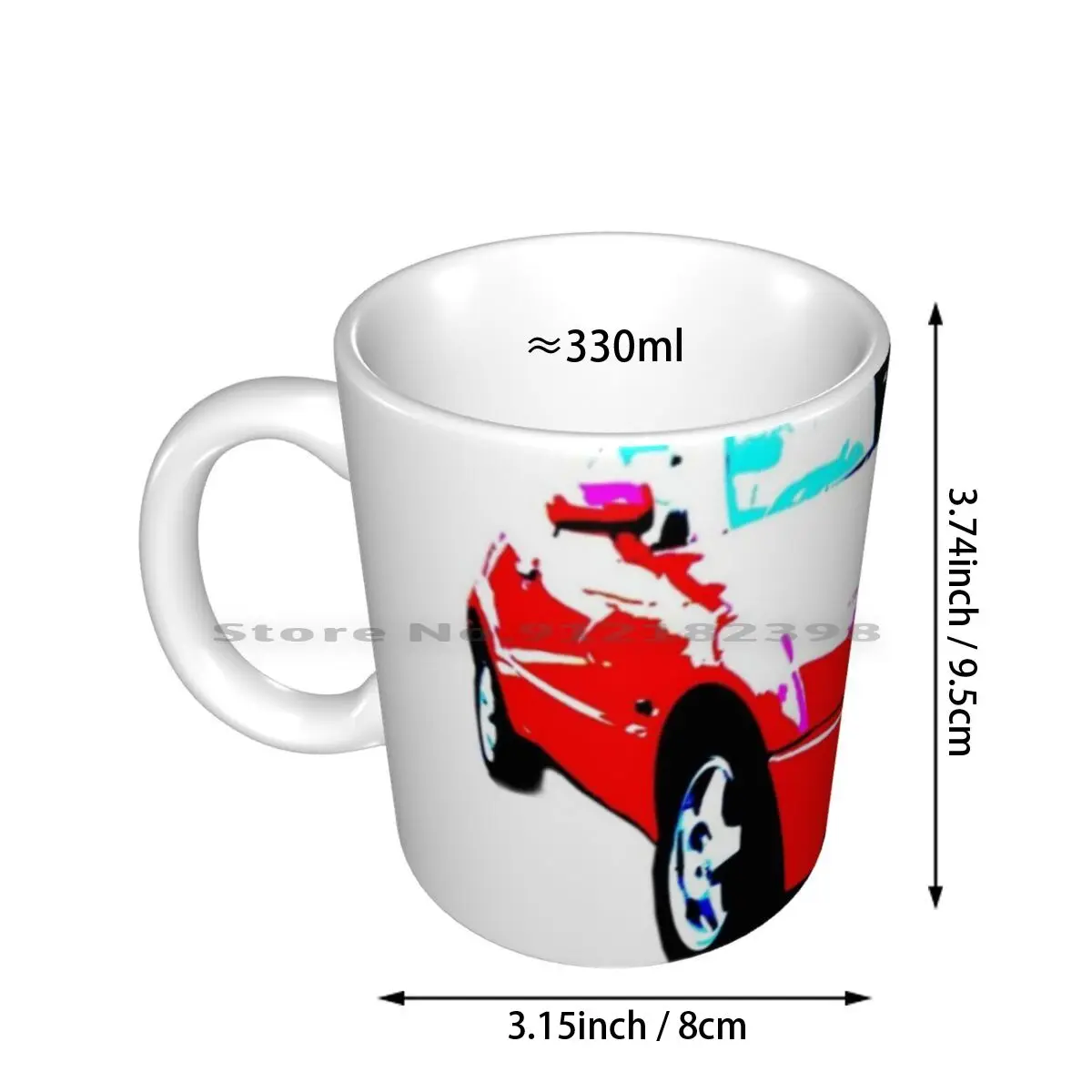 Red Corrado Vr6 - Transparent Background - Real Photo Ceramic Mugs Coffee Cups Milk Tea Mug Corrado Vr6 G60 12 Valve Red Corrado