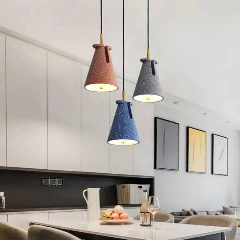 

Nordic Acrylic Resin Pendant Lamps Restaurant Bar Hanging Lights Bedroom Bedside Living Room Kitchen Home Decor Light Fixtures