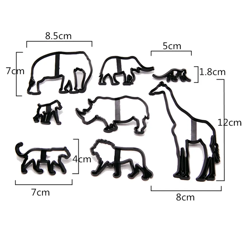 プラスチック製のクッキー型,動物の形をしたケーキデコレーション用の道具,家族や結婚式用,ベーキングツール