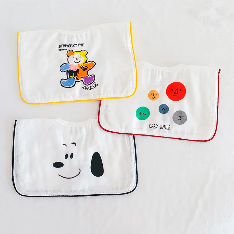 3pcs/lot Baby Bandana Bibs Burp Cloths Cartoon Saliva Towel Baby Boys Feeding Bibs Soft Cotton Absorbent Girl Shower Gift 0-2T