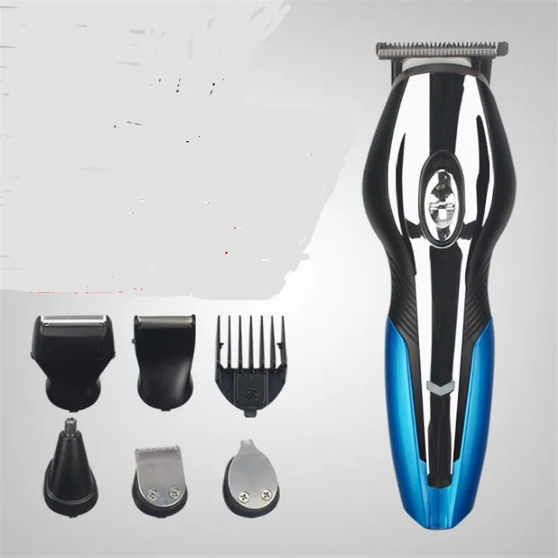 6 In1 Electric Man Grooming Kit All In One Hair Clipper Trimmer Face Beard Cutter Remover Head Haircut Machine Body Shaver Razor