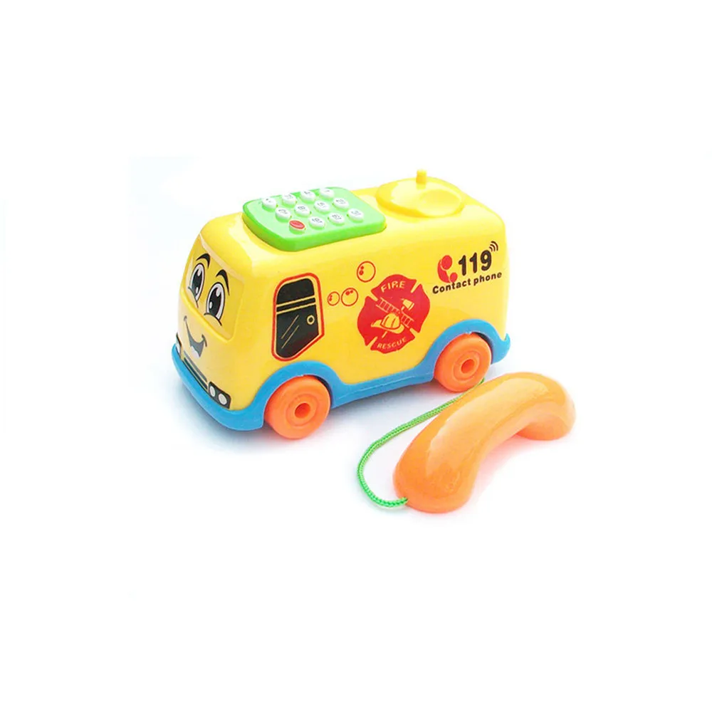 Baby Toys Music Cartoon Bus Phone Educational Developmental Kids Vocal Toy Children Early Learning Exercise Baby Kids Game