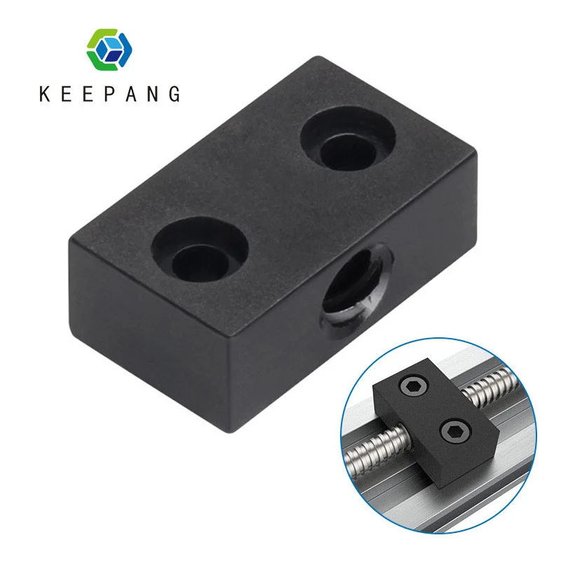 

3D Printer Nut Support Trapezoid T8 Lead Screw Nut Seat Support Lead 8mm Pitch 2mm For Ender 3 CR10 CR10S Lead Screw Nut Bracket