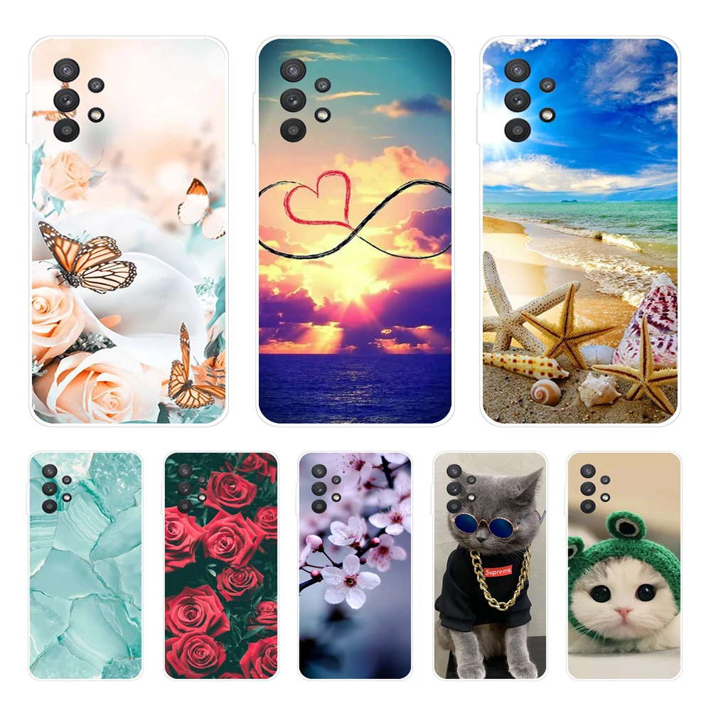 Silicone Case for Samsung Galaxy A32 Case A32 4G SM-A325F/ds Soft TPU Cover Phone Case for Samsung A32 A 32 5G SM-A326B/ds Cover