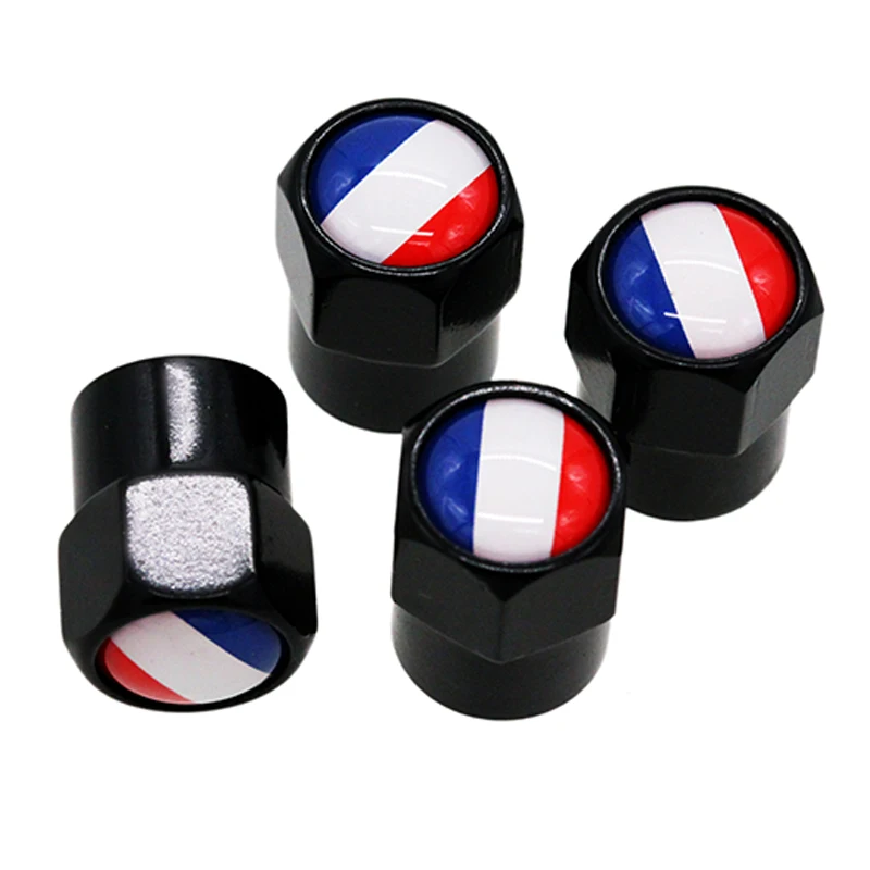 4Pcs/Set Car Wheel Tire Valve Caps Stem Cover Auto Styling National Flags for VW Suzuki BMW Audi FIAT Mazda Toyota