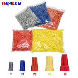 1000. 250.100Pcs Screw-On Wire Connector Assortment 22-8 AWG Electrical Nuts Blue Grey Orange Red and Yellow Screw Terminals