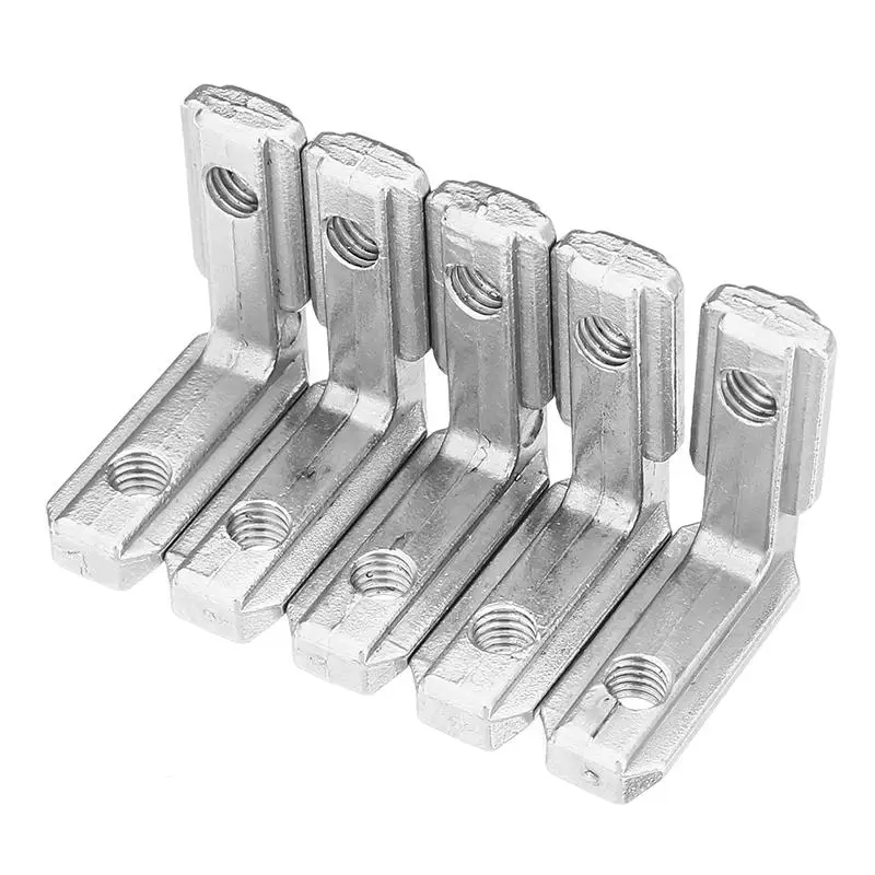 

5Pcs T Slot L Shape Inside Corner Connector Joint Bracket for 2020 Series Aluminum Profile