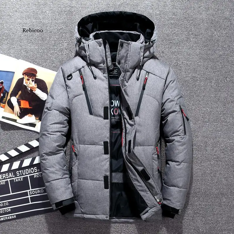 -20องศาฤดูหนาว Men Parkas แจ็คเก็ต Mens หนาอุ่น Parka แจ็คเก็ต Overcoat Windbreaker Warm Parkas