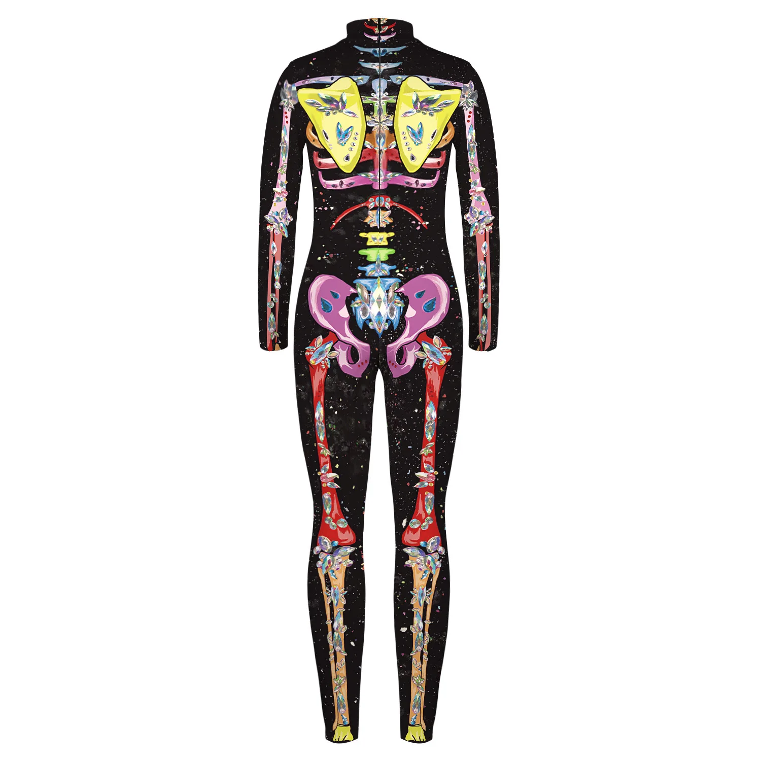 Boys Girls Cosplay Costume Kid Skeleton 3D Digital Printing Jumpsuit Children Carnival Purim Party Clothes Funny Zentai Suit