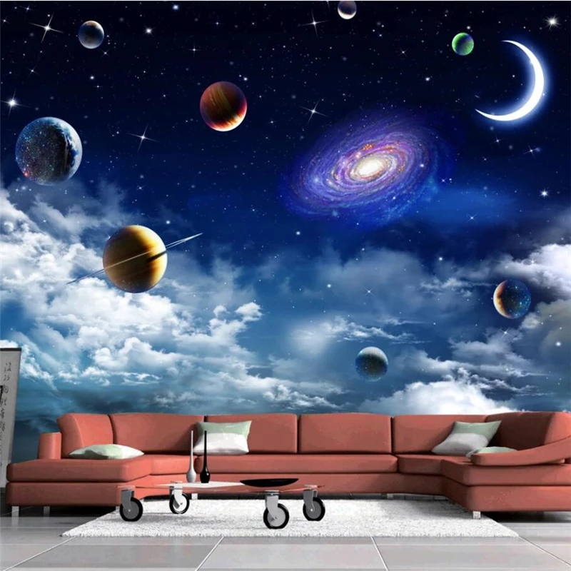 beibehang Custom wallpaper 3d mural dream starry sky TV background wall living room bedroom ceiling restaurant decoration обои