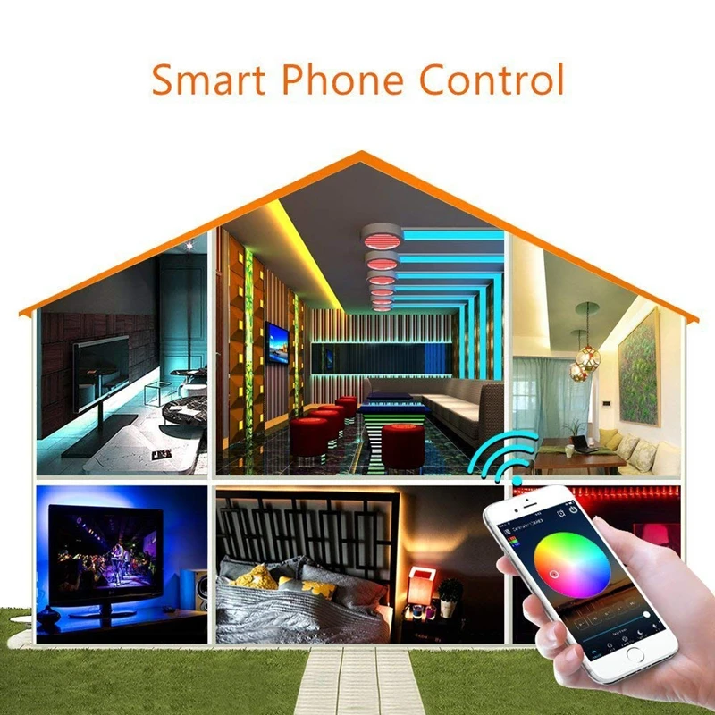 Smart WiFi Voice LED Controller APP 2 output Controller 28key IR remote 5-24V for WS2811 WS2812B Addressable RGB LED Strip