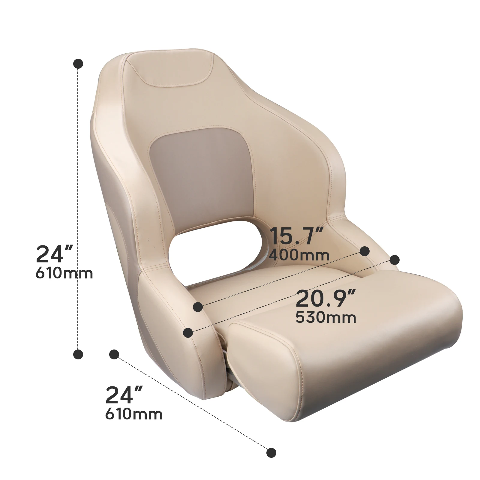 Boat Accessories Marine Folding Seat Boat Fishing Pro Casting Deck Seat Boat Bike Butt Chair