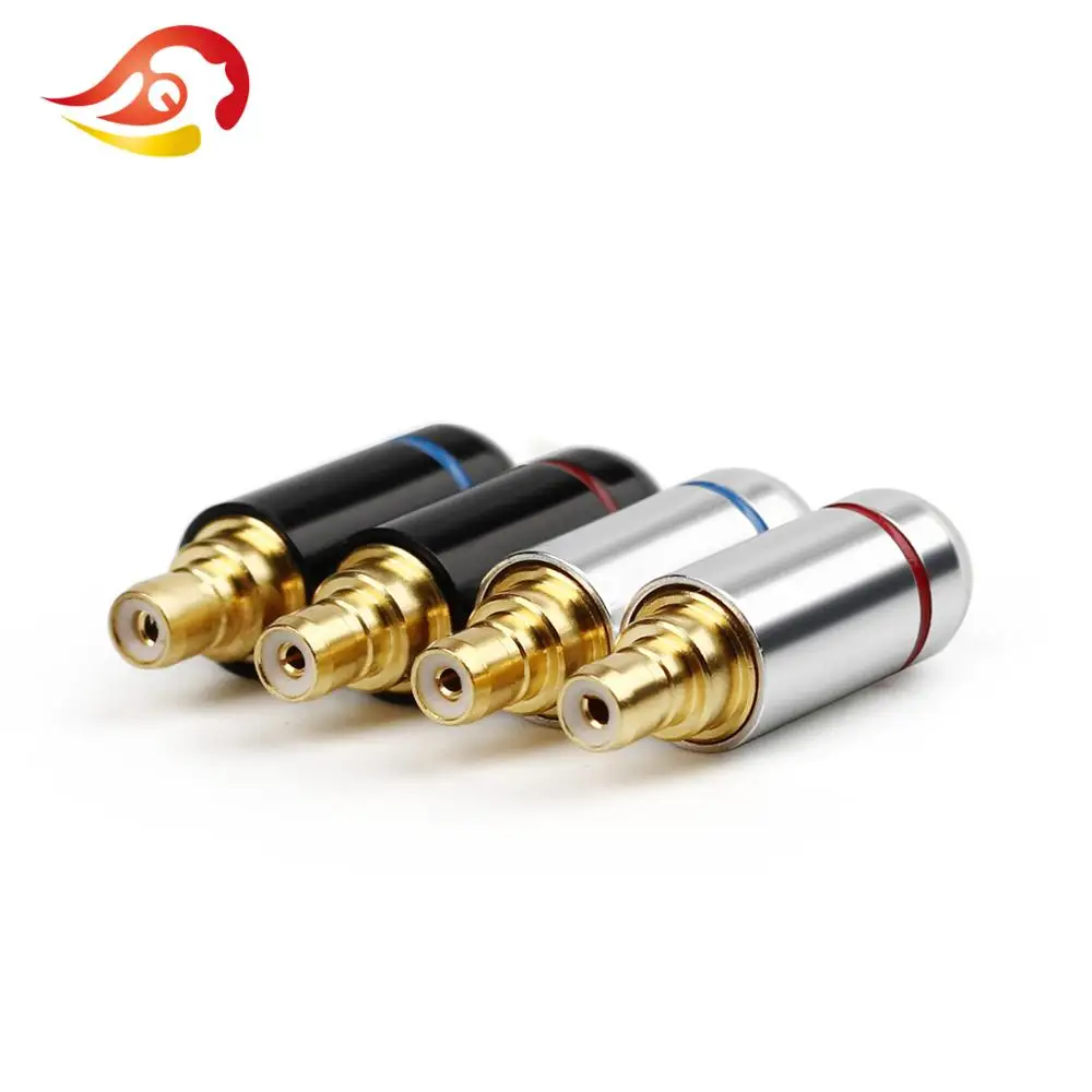 QYFANG Gold Plated Earphone Pin Aluminum Alloy Audio Jack Adapter For IE500 IE400pro 1690TI Headset Metal Plug Wire Connector