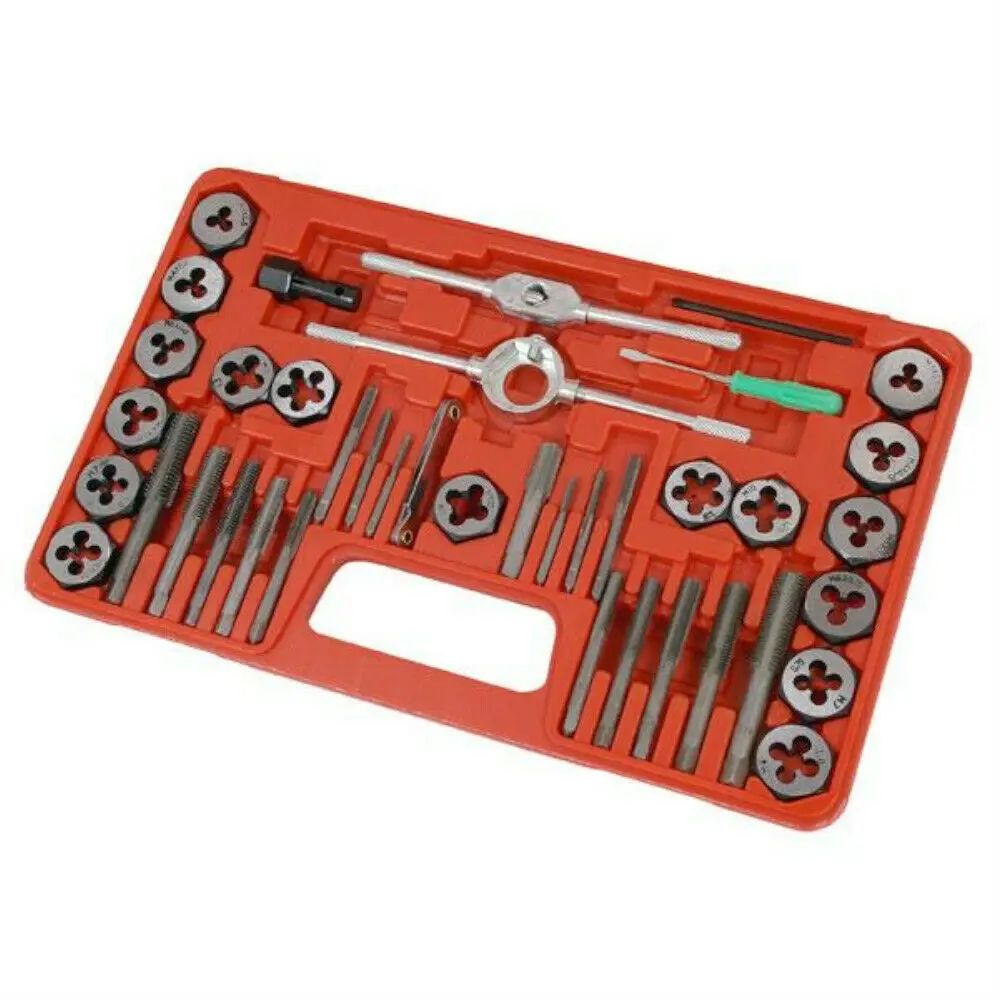 Heavy Duty 40PC Metric Tap Wrench And Die Thread Cutter Set M3-M12 in Case