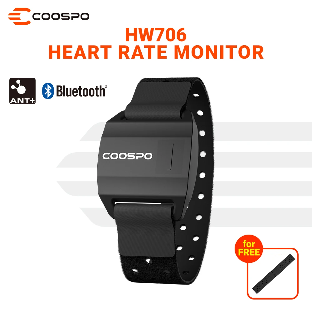 CooSpo Heart Rate Monitor HW706 Armband Optical Fitness Outdoor Heart Rate Sensor Bluetooth ANT+ For Garmin Wahoo Bike Computer