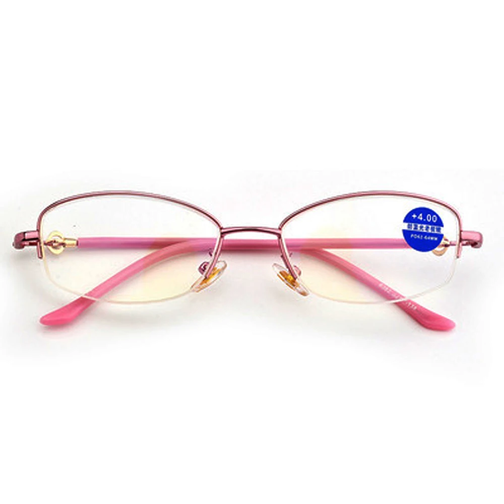 

Fashion Retro Ladies Oval Titanium Alloy Frame Anti Blu Light Ultralight Reading Glasses Trend Men Women+1.0 +1.5 +2.0 +2.5