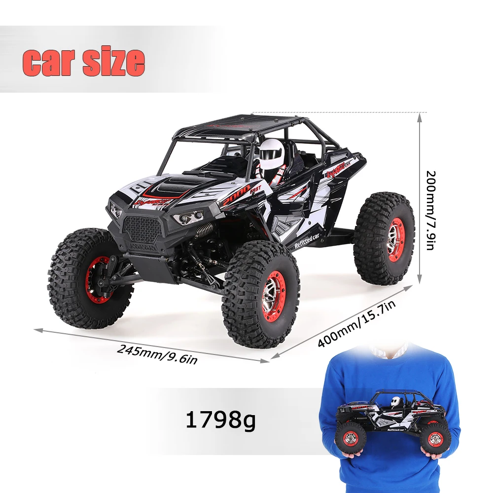 Originale WLtoys 10428-B2 1/10 2.4G 4WD RTR Electric Rock Crawler fuoristrada Buggy Desert Baja RC Car per ragazzi compleanno GiftsCD