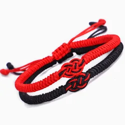 Tibetan Buddhist Love Charm Tibetan Thread Bracelets & Bangles For Couples Concentric Knotted Budda Rope Bracelet