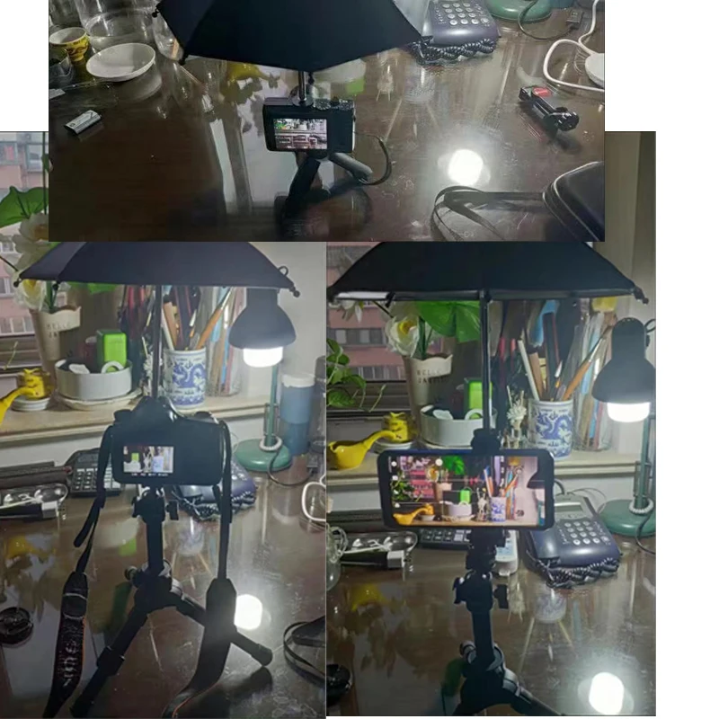 กล้อง DSLR ร่มบังแดดร้อนรองเท้า Rainy สำหรับ Canon Nikon Fuji Samsung Leica Sony Olympu LUMIX Mirrorless โทรศัพท์