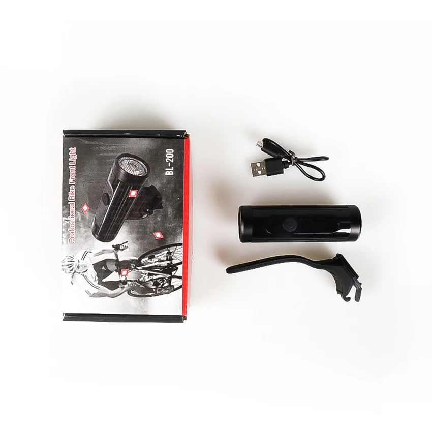 Luce per bici ricaricabile USB, faro per bici a LED luminoso da 500 Lumen con supporto di montaggio, 4 modalità, torcia di sicurezza per ciclismo su strada
