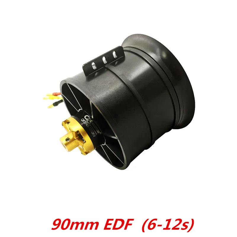 QX-Motor 90mm Ducted Fan Jet EDF Unit 6S-12S 12-Blade With Motor Engine (Optional) RC Airplane Model Plane Parts